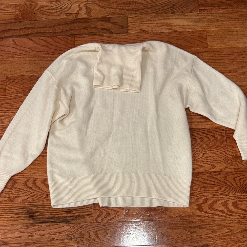 Aritzia Cream Cowl Neck Sweater